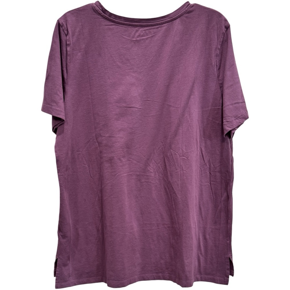NEW Eddie Bauer Size XXL Concord Grape Cotton/Modal Scoop Neck Short-Sleeve Tee - Picture 3 of 4